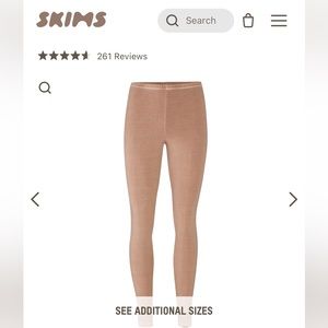SKIMS outdoor leggings, color tigers eye, size small